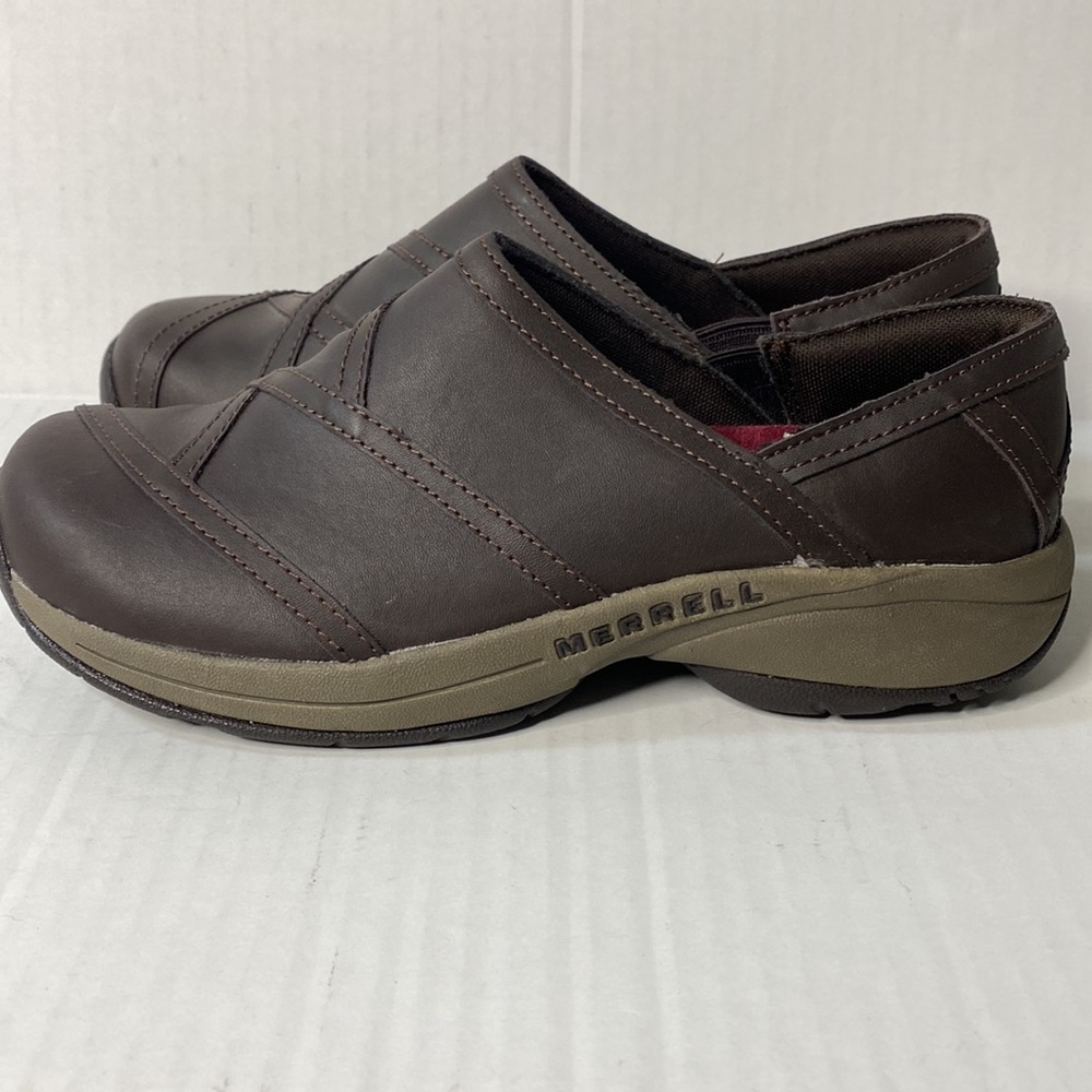Merrell Espresso Jovilee Lattice Slide On Shoes, - Picture 3 of 8